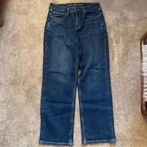 American Eagle Outfitters Dark Blue Straight Leg Jeans